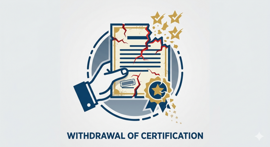 Suspension / Withdrawal / Refusal